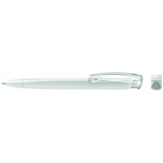 TRINITY K transparent RECY Druckkugelschreiber, weiss