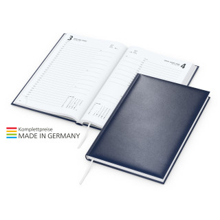 Buchkalender Basic Bestseller inkl. Siebdruck-Digital, dunkelblau