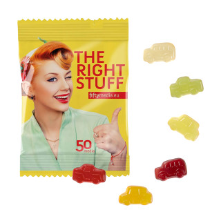 Fruchtgummi 10 g Tüten - Nostalgie Cars (w2p)
