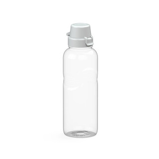 Trinkflasche Carve "School", 700 ml, transparent, weiß