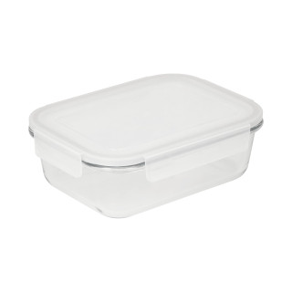 Glasbox "Cerrada" 19,7x14,8x6 cm, transparent, grau