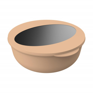 Food-Bowl "ToGo", Deluxe, 2,2 l, beständiges braun, transparent