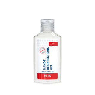 50 ml Flasche - Hände-Desinfektionsgel (DIN EN 1500) - Body Label