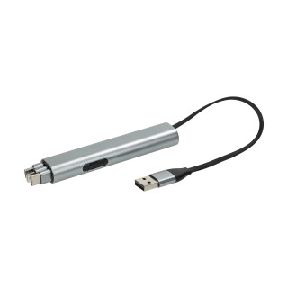 Ladekabel "Connect", 4 in 1, silber