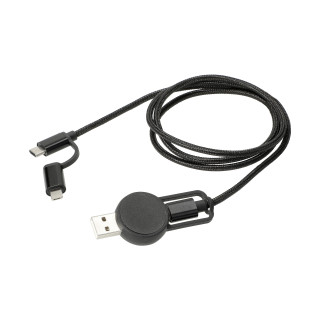 Schnell-Ladekabel "Flexi", 5 in 1, schwarz