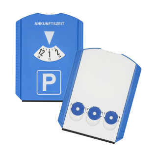 Parkscheibe "Prime" mit Chips, blau, weiß
