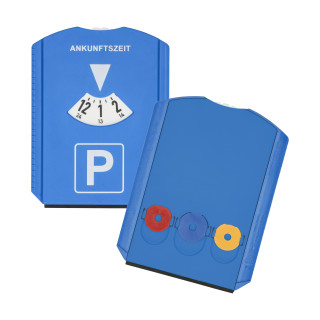 Parkscheibe "Euro" mit Chips, blau, weiß
