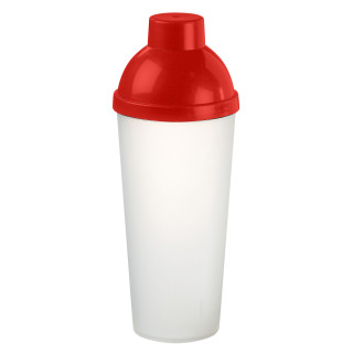 Shaker "Lagoon" 0,5 l, transparent-milchig, rot