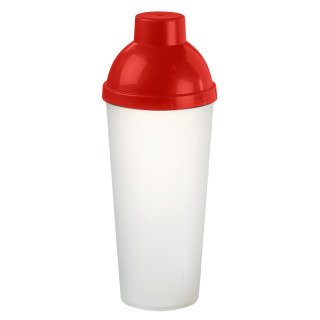 Shaker "Lagoon" 0,5 l, transparent-milchig, rot