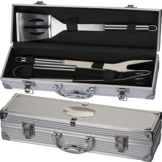 Grillkoffer Oval Plate, grau