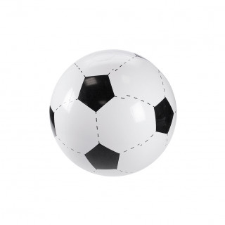 Wasserball "Fußball", klein, weiß/schwarz, 6P PVC
