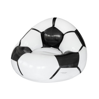 Aufblasbarer Fußballsessel "Coach", schwarz, weiß