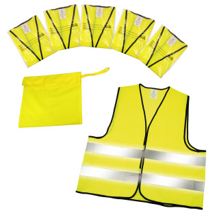 Warnweste "Standard" 5er Set im Etui, neon-gelb