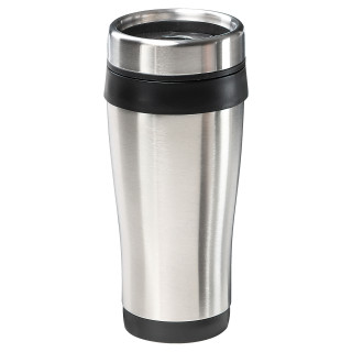 Isolierbecher "Allan", silber, schwarz