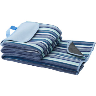 Riviera wasserabweisende Outdoor-Picknickdecke, weiss / blau
