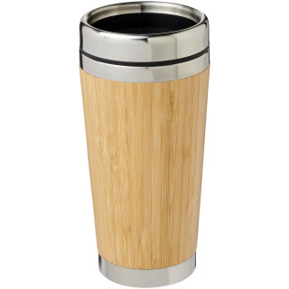 Bambus 450 ml Becher mit Bambus-Außenseite, braun