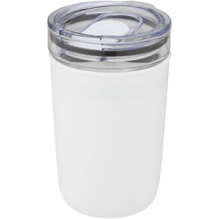 Bello 420 ml Glasbecher mit Außenwand aus recyceltem Kunststoff, weiss