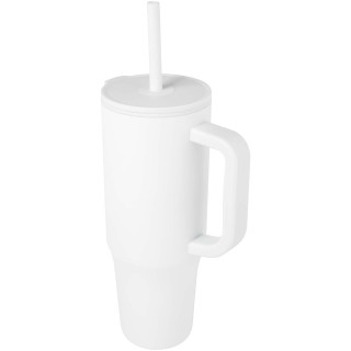 Brady 900 ml RCS-zertifizierter Isolierbecher mit Silikon Trinkhalm, weiß