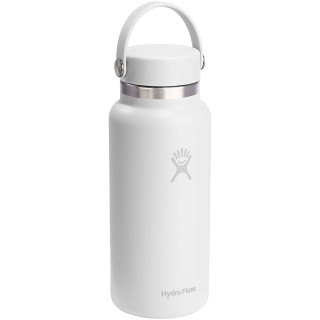 Hydro Flask Isolierte Edelstahl Trinkflasche mit breiter Öffnung 946 ml, weiß