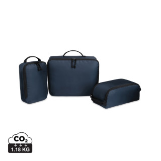 Renew AWARE™ rPET 3-teiliges Packing-Cube-Set, navy blau
