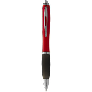 Nash Kugelschreiber farbig mit schwarzem Griff (schwarze Mine), rot / schwarz