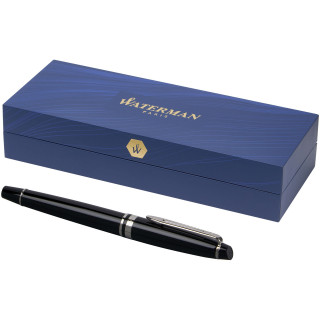 Waterman Expert Tintenroller (schwarze Mine), schwarz / silber
