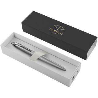 Parker Jotter einfarbiger XL Kugelschreiber (blaue Mine), edelstahl grau