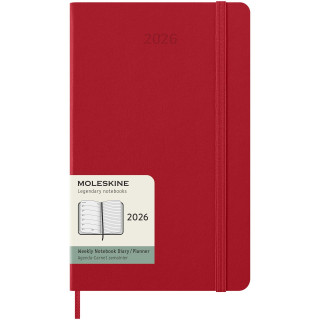 Moleskine Hardcover 12 Monate Wochenkalender L, scharlachrot