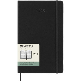 Moleskine Hardcover 12 Monate Wochenkalender L vertikal, schwarz
