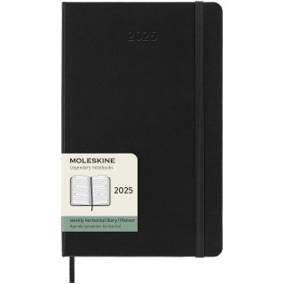 Moleskine Hardcover 12 Monate Wochenkalender L horizontal, schwarz