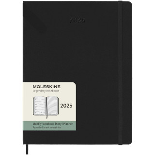 Moleskine Hardcover 12 Monate Wochenkalender XL, schwarz