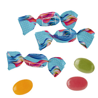 Kompostierbares Werbewickel mit Bonbons (w2p)