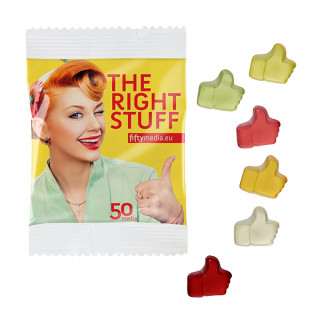Fruchtgummi Standard-Formen 10 g im kompostierbaren Tütchen