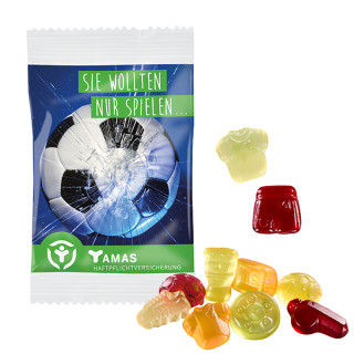 Fruchtgummi Standard-Formen 15 g im kompostierbaren Tütchen