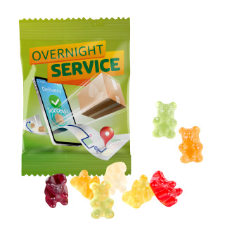 Tütchen mit Overnight Vegane Premium-Bärchen