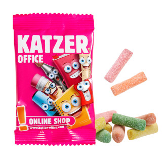 Mini-HITSCHIES Kaubonbons Sauer MIX im konventionellen Tütchen