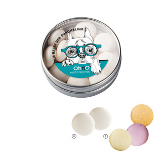 Klarsichtdose mit mentos, 40 g