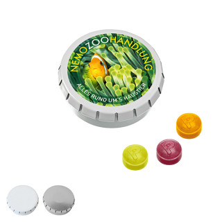 Super-Mini-Drück-mich-Dose mit Pulmoll Pastillen, 22 g