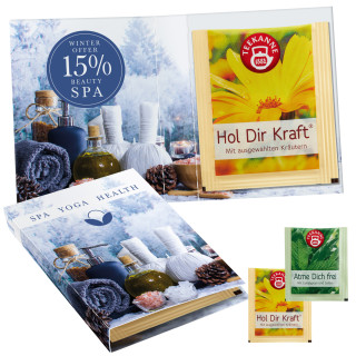 Süßes Briefchen mit Kräuterteebeutel von Teekanne