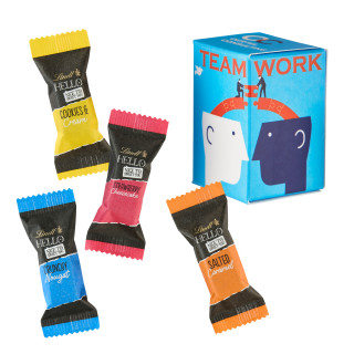 Mini-Promo-Tower mit Lindt HELLO Mini Stick Mix