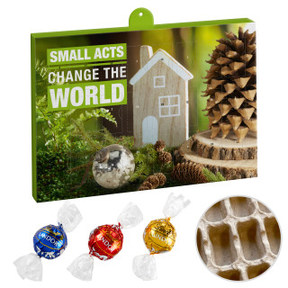 Premium-Präsent-Adventskalender "Eco" mit Lindt Lindor Kugeln