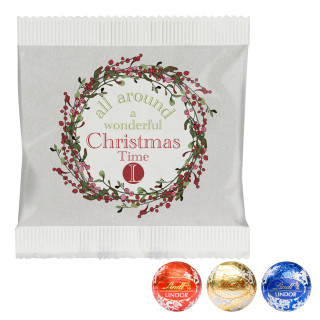 Papiertütchen mit 3er Lindt Lindor Pralinés