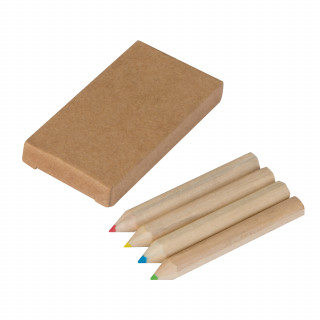 Set bestehend aus 4 Holzbuntstiften, braun