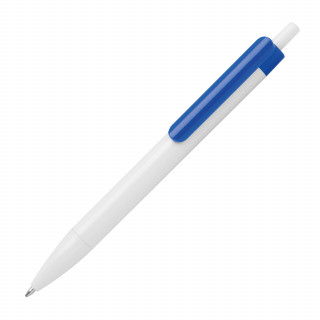 Kugelschreiber mit farbigem Clip, blau
