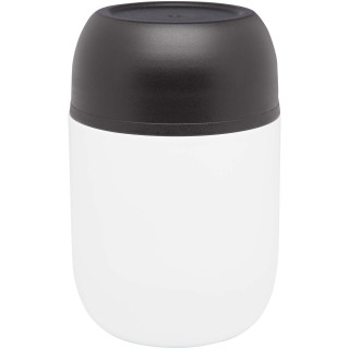 Supo 480 ml doppelwandiger Lunchpot aus recyceltem Edelstahl mit faltbarem Löffel, weiß