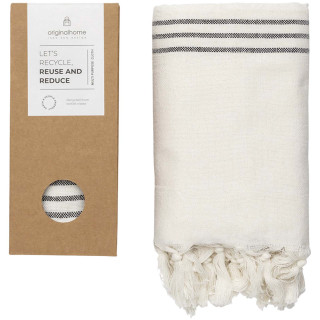 Originalhome Tuch 85 × 175 cm aus recyceltem Material, offwhite