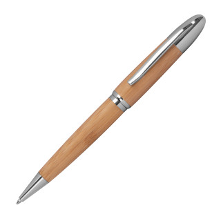 Drehkugelschreiber aus Bambus, beige