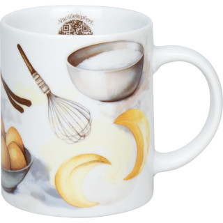 Könitz Porzellan Weihnachtsbäckerei Vanillekipferl Tasse KC2 zusätzlich veredelbar