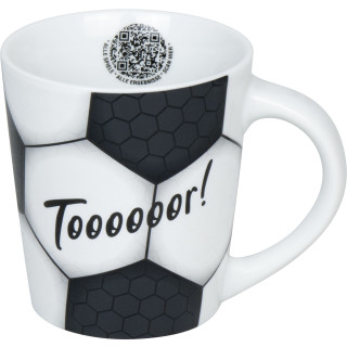 Könitz Porzellan Becher Fußball - Toooooor Tasse KC134 zusätzlich veredelbar