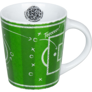 Könitz Porzellan Becher Fußball - Taktik Tasse KC134 zusätzlich veredelbar